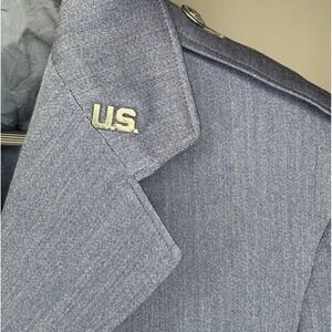VTG 1960s Vietnam-Era USAF Roos Bros Officer Dress Blues Coat w/ Rank Insignia